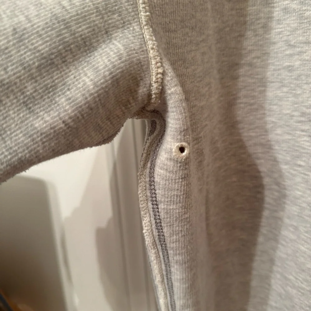 TOMMY BAHAMA RELAX ARUBA 1/4 ZIP REVERSIBLE SWEATSHIRT SZ L / BEIGE/GRAY